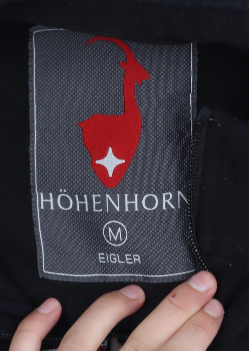 Höhenhorn Men's Black Fleece Full Zip Windproof Jacket Size M