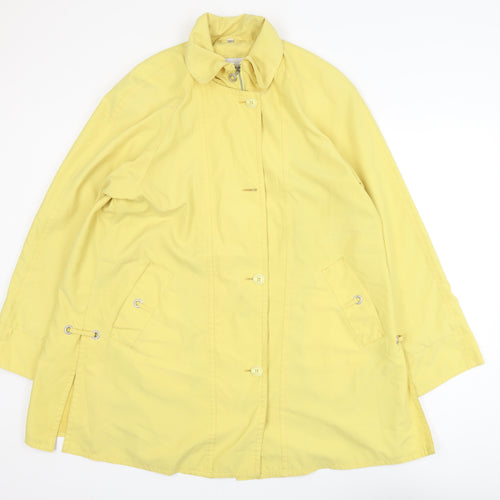 Dannimac Women’s Yellow Mid-Length Rain Coat Size M Polyester