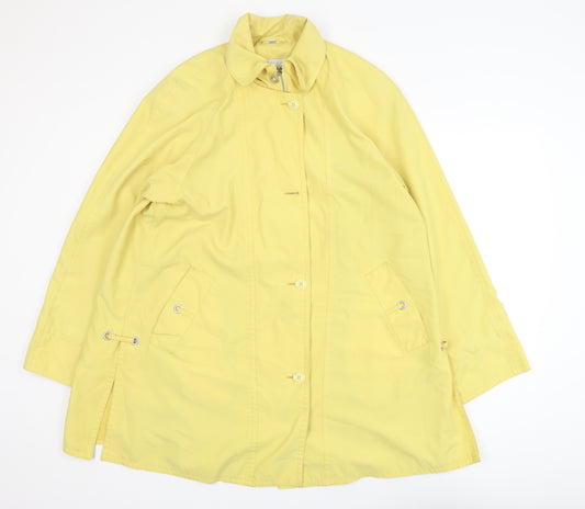 Dannimac Women’s Yellow Mid-Length Rain Coat Size M Polyester