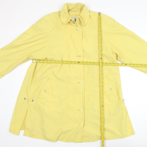 Dannimac Women’s Yellow Mid-Length Rain Coat Size M Polyester