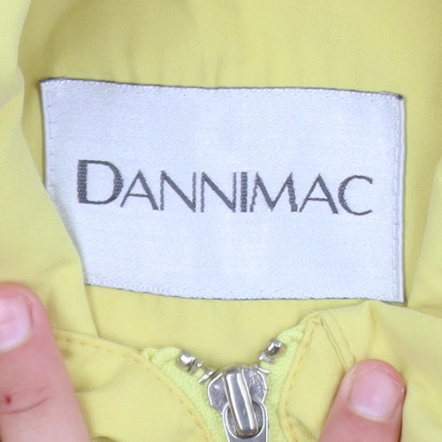 Dannimac Women’s Yellow Mid-Length Rain Coat Size M Polyester