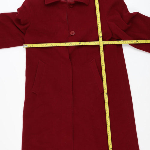BHS Women Red Wool Cashmere Blend Long Coat Size 14