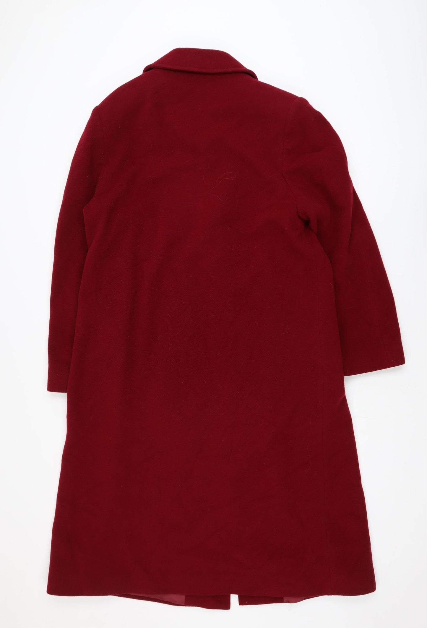 BHS Women Red Wool Cashmere Blend Long Coat Size 14