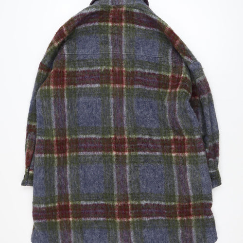 Zara Men's Multicoloured Check Wool Jacket Size M