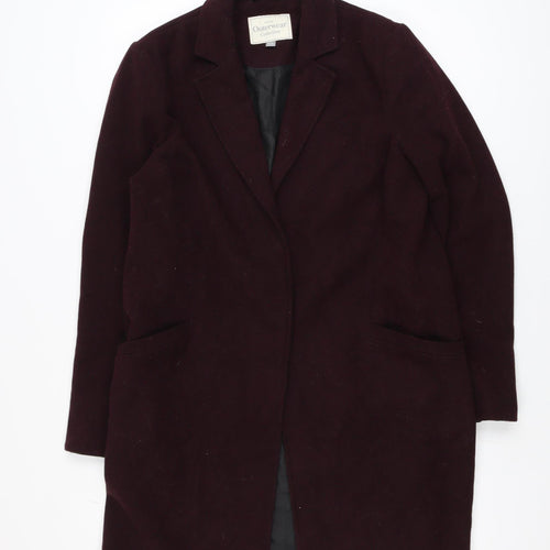 George Women’s Brown Mid-Length Overcoat Size 12 Lined Classic Style