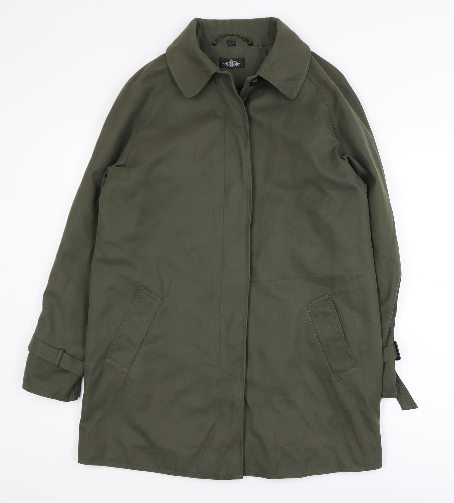 David Barry Women's Green Mid-Length Overcoat Size 10