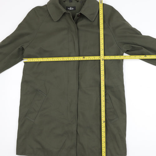 David Barry Women's Green Mid-Length Overcoat Size 10
