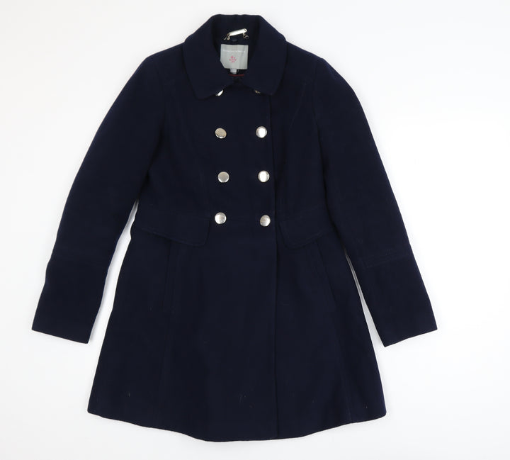 Dorothy Perkins Girls Blue Double-Breasted Pea Coat Size 6