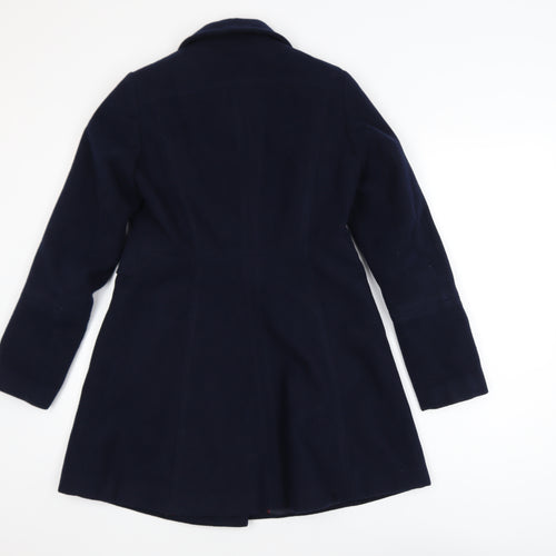 Dorothy Perkins Girls Blue Double-Breasted Pea Coat Size 6