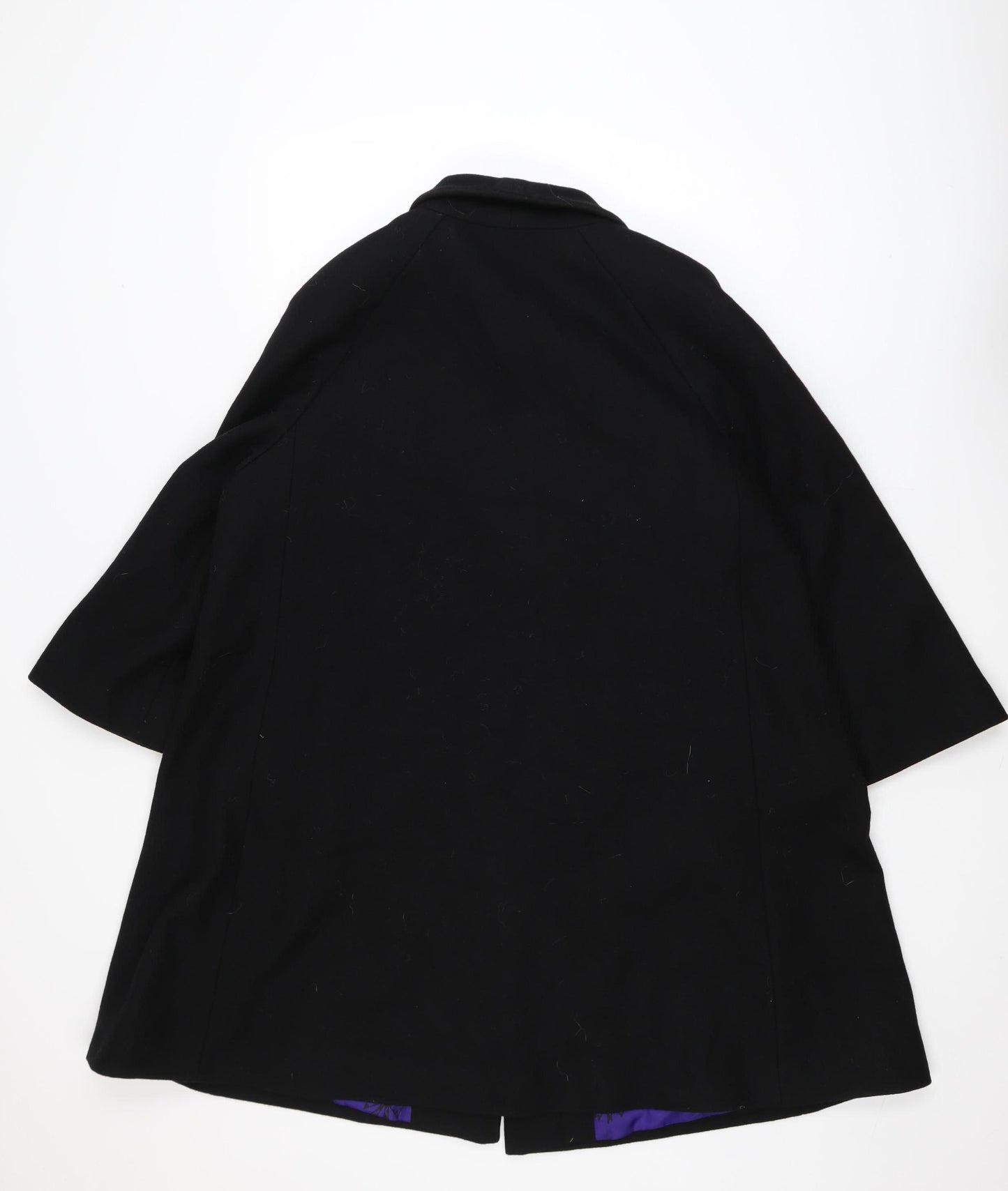 Marks and Spencer Women's Black Wool Blend Mid-Length Coat UK 16