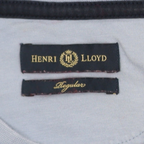 Henri Lloyd Men's Blue Regular Fit Cotton Crew Neck T-Shirt Size M