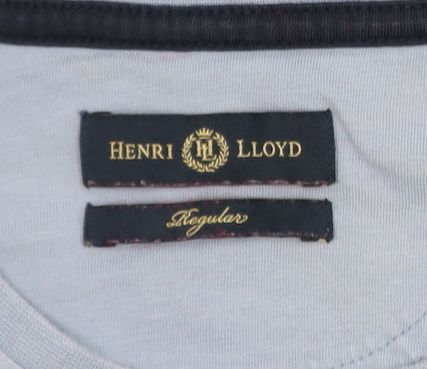 Henri Lloyd Men's Blue Regular Fit Cotton Crew Neck T-Shirt Size M