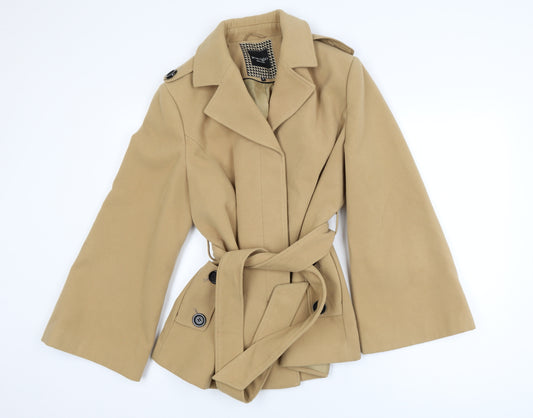 Principles by Ben de Lisi Women's Beige Belted Mid-Length Jacket Size 16