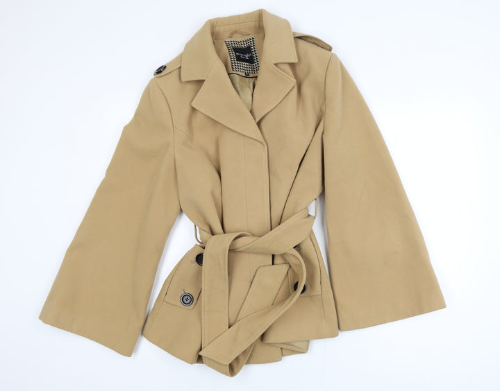 Principles by Ben de Lisi Women's Beige Belted Mid-Length Jacket Size 16