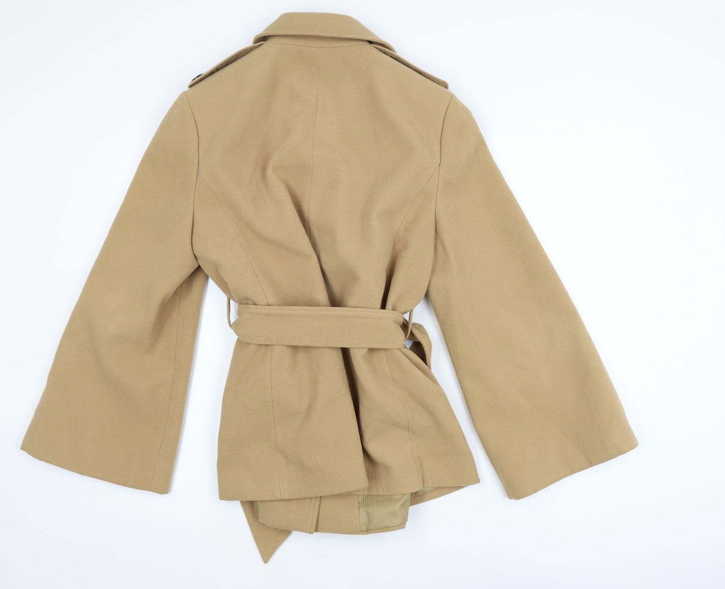 Principles by Ben de Lisi Women's Beige Belted Mid-Length Jacket Size 16