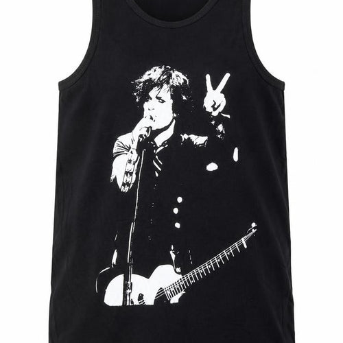 Death Kitty Men's Black 100% Cotton Graphic Tank Top Size L