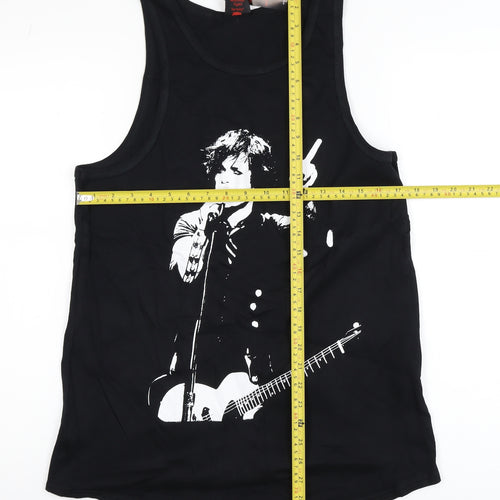 Death Kitty Men's Black 100% Cotton Graphic Tank Top Size L