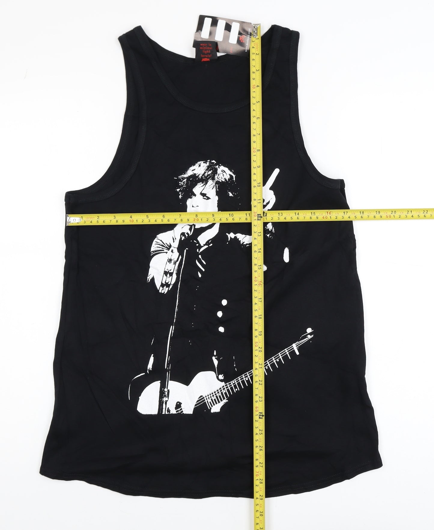 Death Kitty Men's Black 100% Cotton Graphic Tank Top Size L