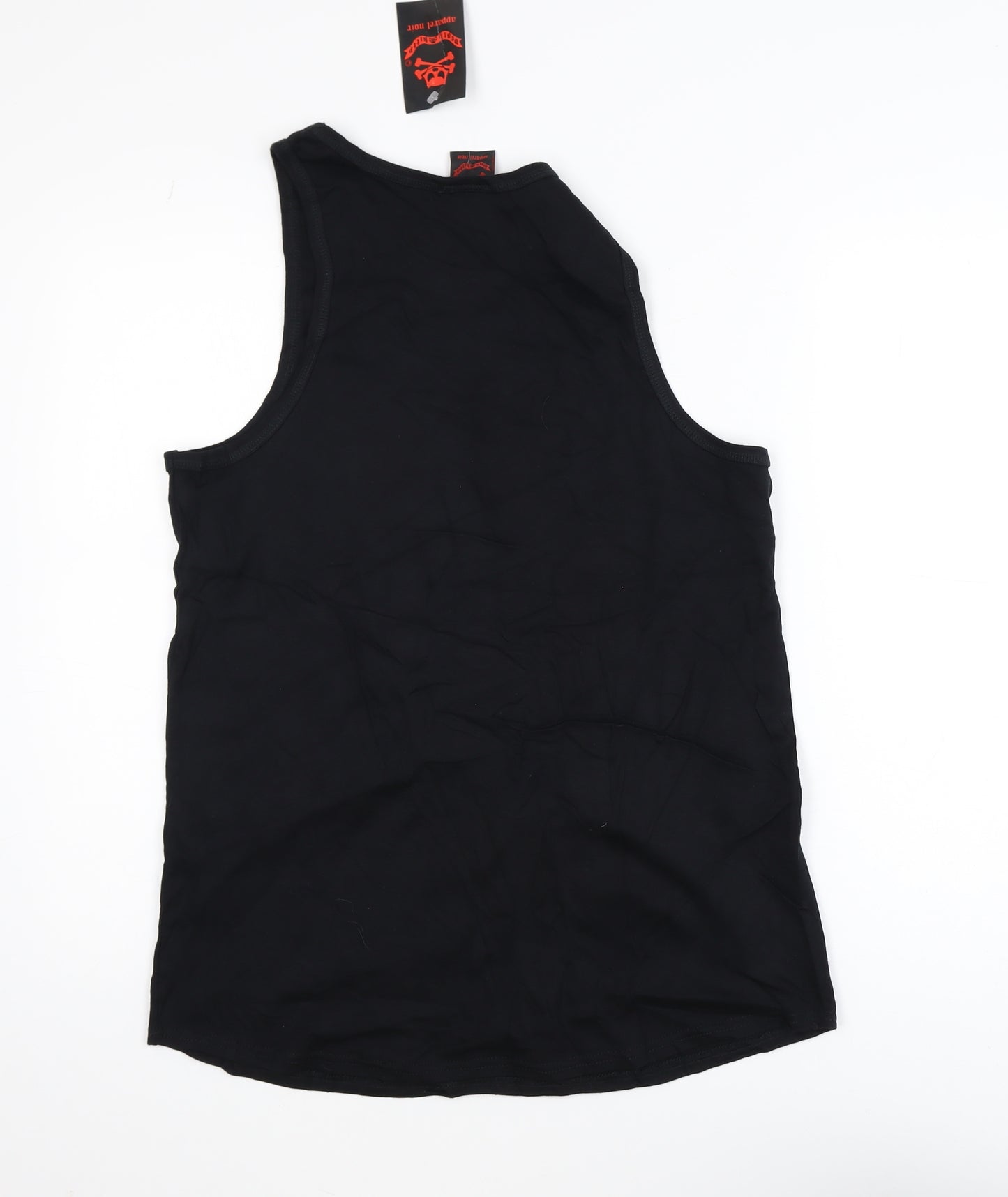 Death Kitty Men's Black 100% Cotton Graphic Tank Top Size L