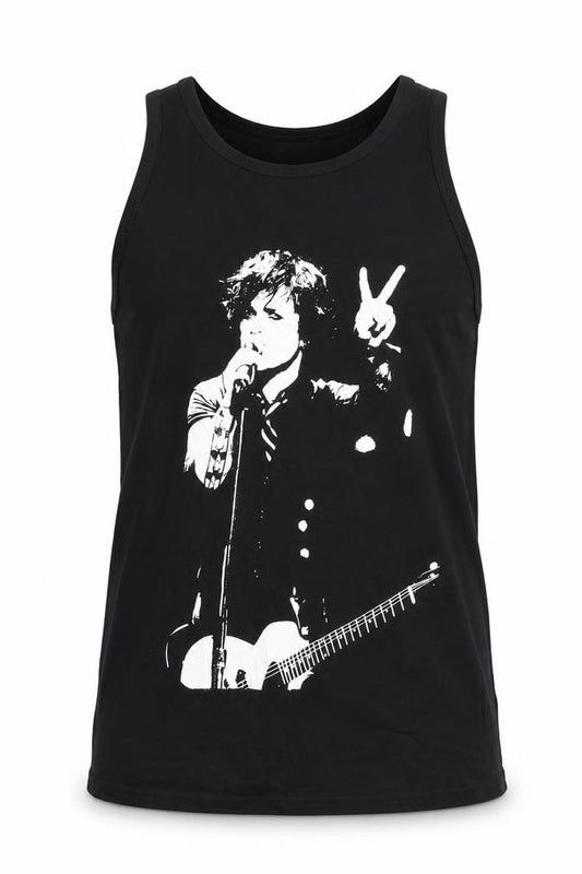Death Kitty Men's Black Graphic Rock Cotton Tank Top M