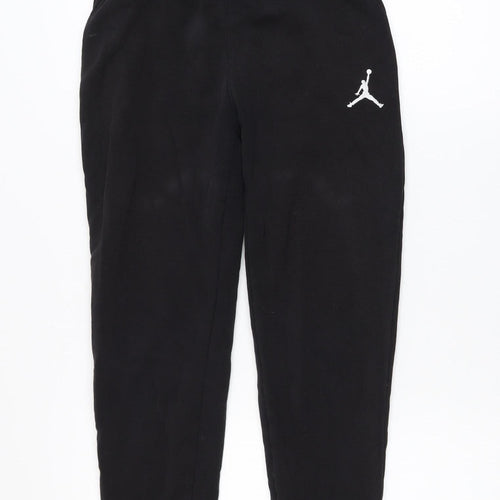 Jordan Boys Black Jogger Sweatpants 12-13 Years Fleece Elastic Waist