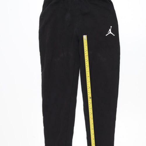 Jordan Boys Black Jogger Sweatpants 12-13 Years Fleece Elastic Waist