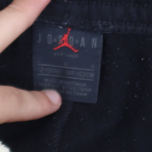 Jordan Boys Black Jogger Sweatpants 12-13 Years Fleece Elastic Waist