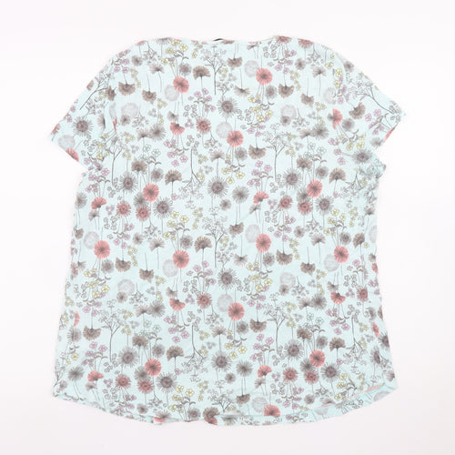Marks and Spencer Womens Multicoloured Floral Jersey T-Shirt Size 18