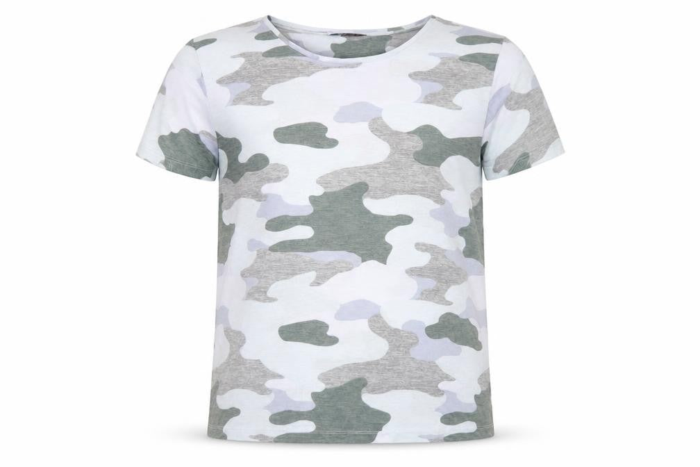 Front view of Marks & Spencer Men's Multicoloured Camouflage Regular Fit T-Shirt, size 20