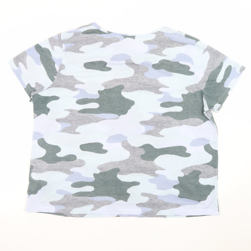 Marks and Spencer Men's Multicoloured Camouflage Regular Fit T-Shirt Size 20