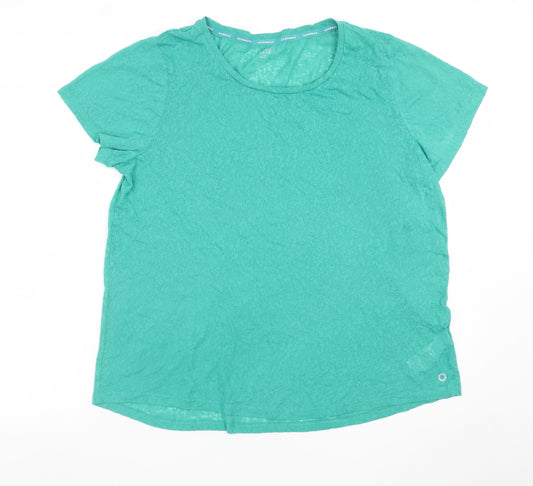 Marks and Spencer Women’s Green Short Sleeve Jersey T-Shirt Size 16