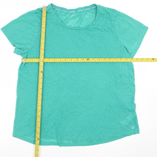 Marks and Spencer Women’s Green Short Sleeve Jersey T-Shirt Size 16