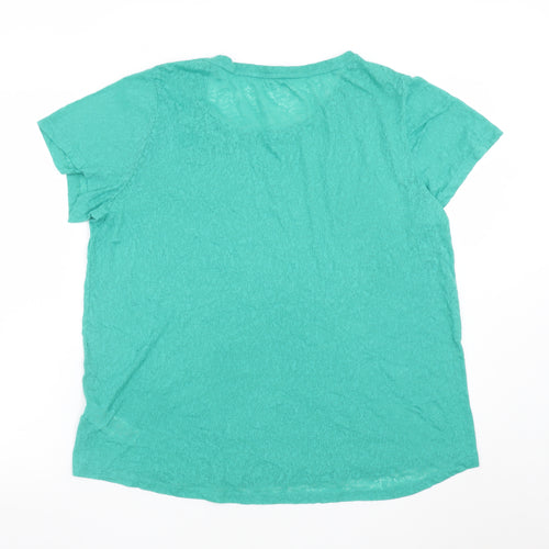 Marks and Spencer Women’s Green Short Sleeve Jersey T-Shirt Size 16