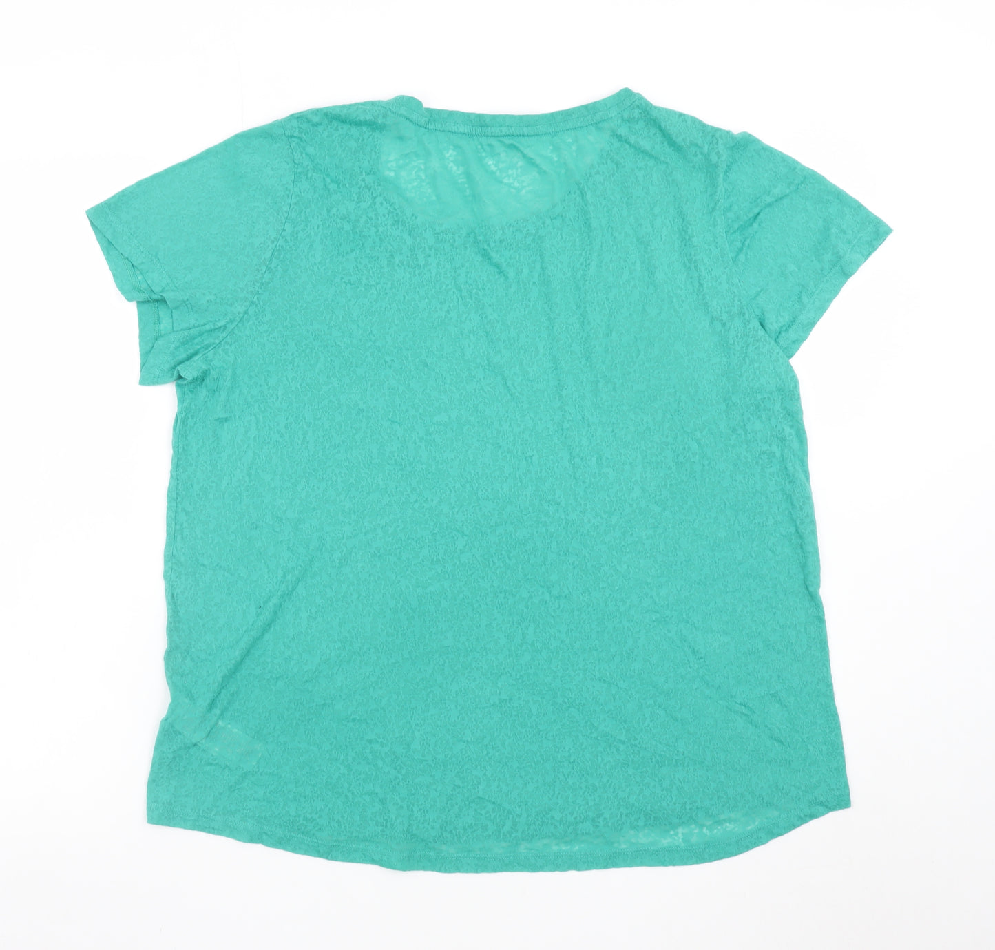 Marks and Spencer Women’s Green Short Sleeve Jersey T-Shirt Size 16