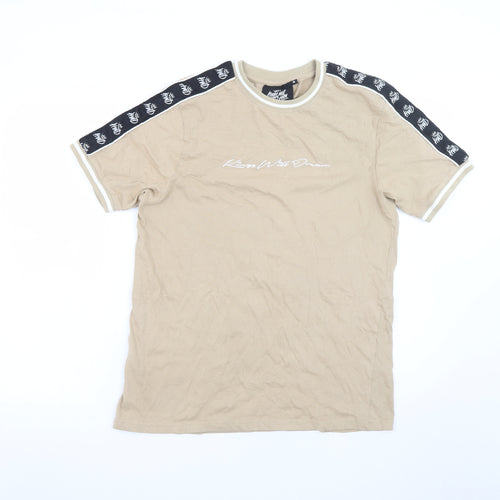 Kings Will Dream Mens Beige Short Sleeve Crew Neck T-Shirt Size M