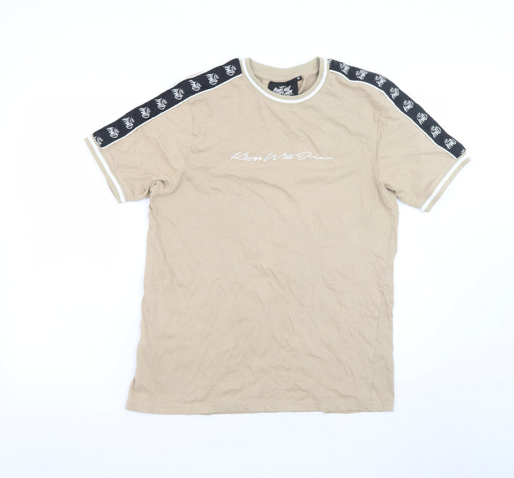 Kings Will Dream Mens Beige Short Sleeve Crew Neck T-Shirt Size M