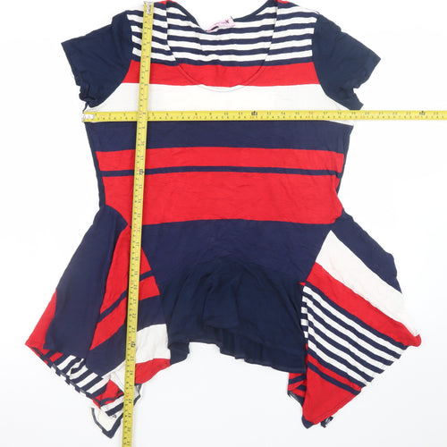 Marks and Spencer Women’s Multicoloured Stripe Tunic Top Size 14