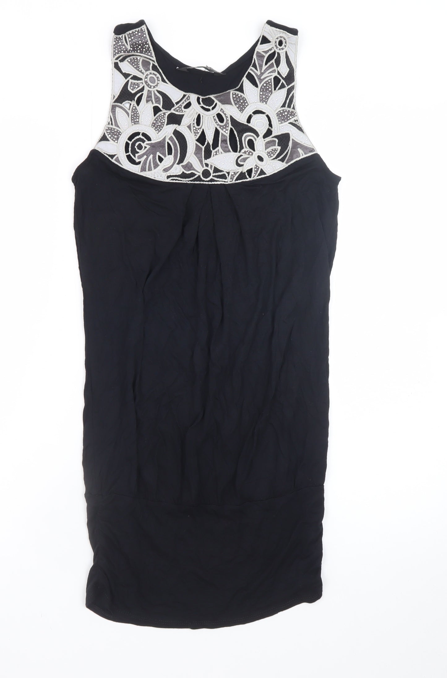 Dorothy Perkins Women's Black Size 8 Sleeveless Shift Dress