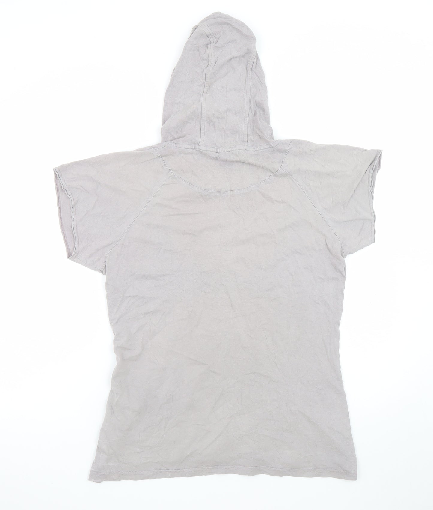 Fat Face Women Beige Short Sleeve Cotton Pullover Hoodie Size 16