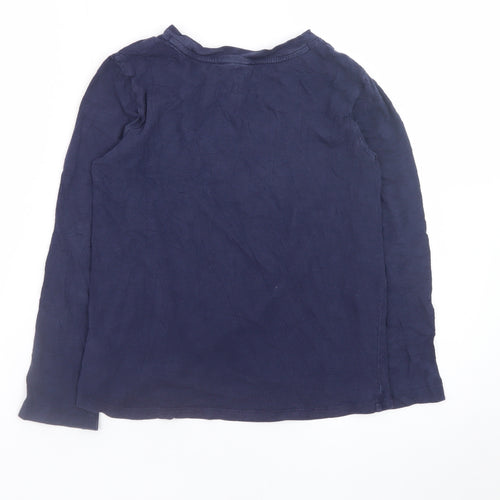 GAP Kids Girls Navy Long Sleeve Look For Rainbows T-Shirt Size M Supersoft