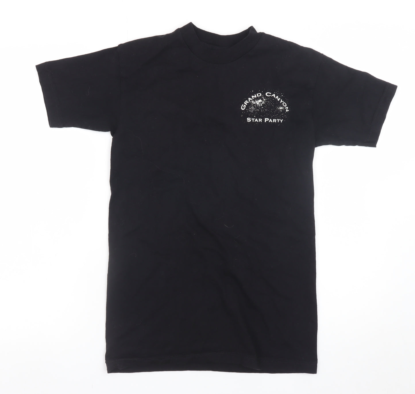 Bayside Men's Black Small Grand Canyon Star Party Graphic Cotton T-Shirt