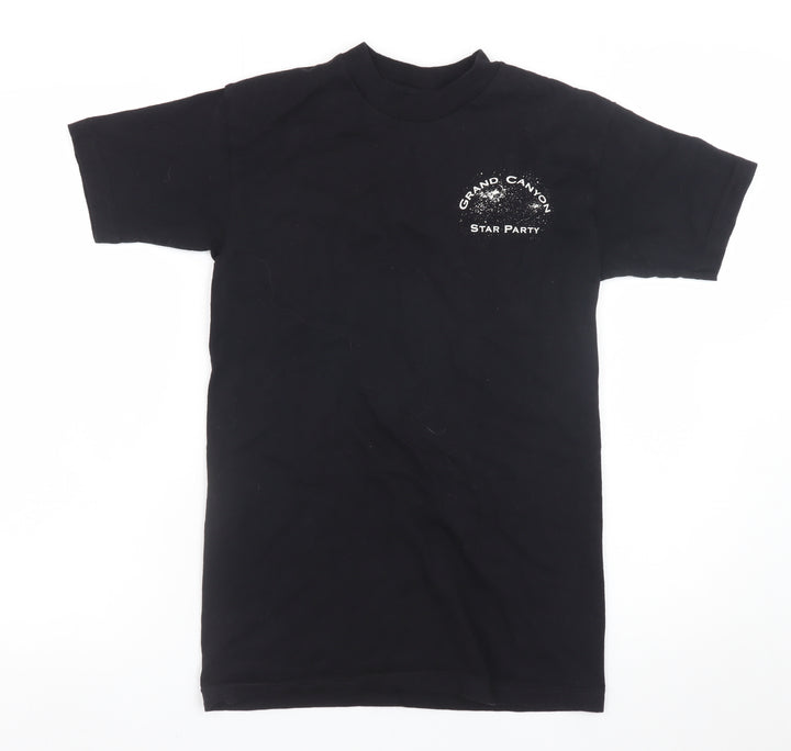 Bayside Men's Black Small Grand Canyon Star Party Graphic Cotton T-Shirt
