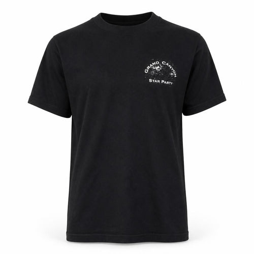 Bayside Men's Black Small Grand Canyon Star Party Graphic Cotton T-Shirt