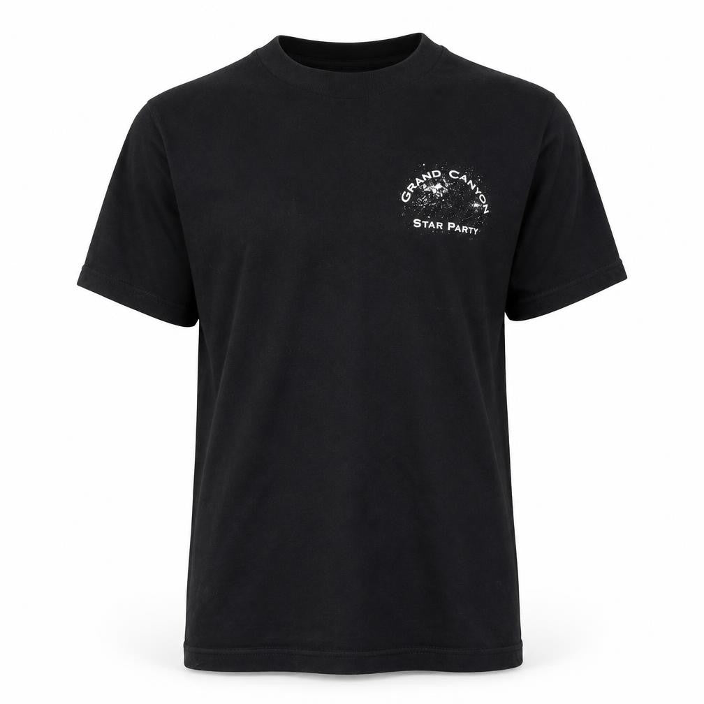 Bayside Men's Black Small Grand Canyon Star Party Graphic Cotton T-Shirt