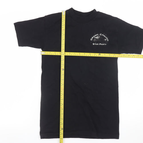 Bayside Men's Black Small Grand Canyon Star Party Graphic Cotton T-Shirt