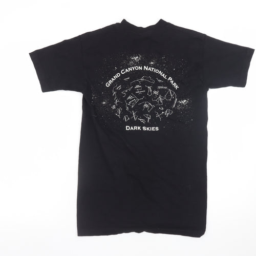 Bayside Men's Black Small Grand Canyon Star Party Graphic Cotton T-Shirt