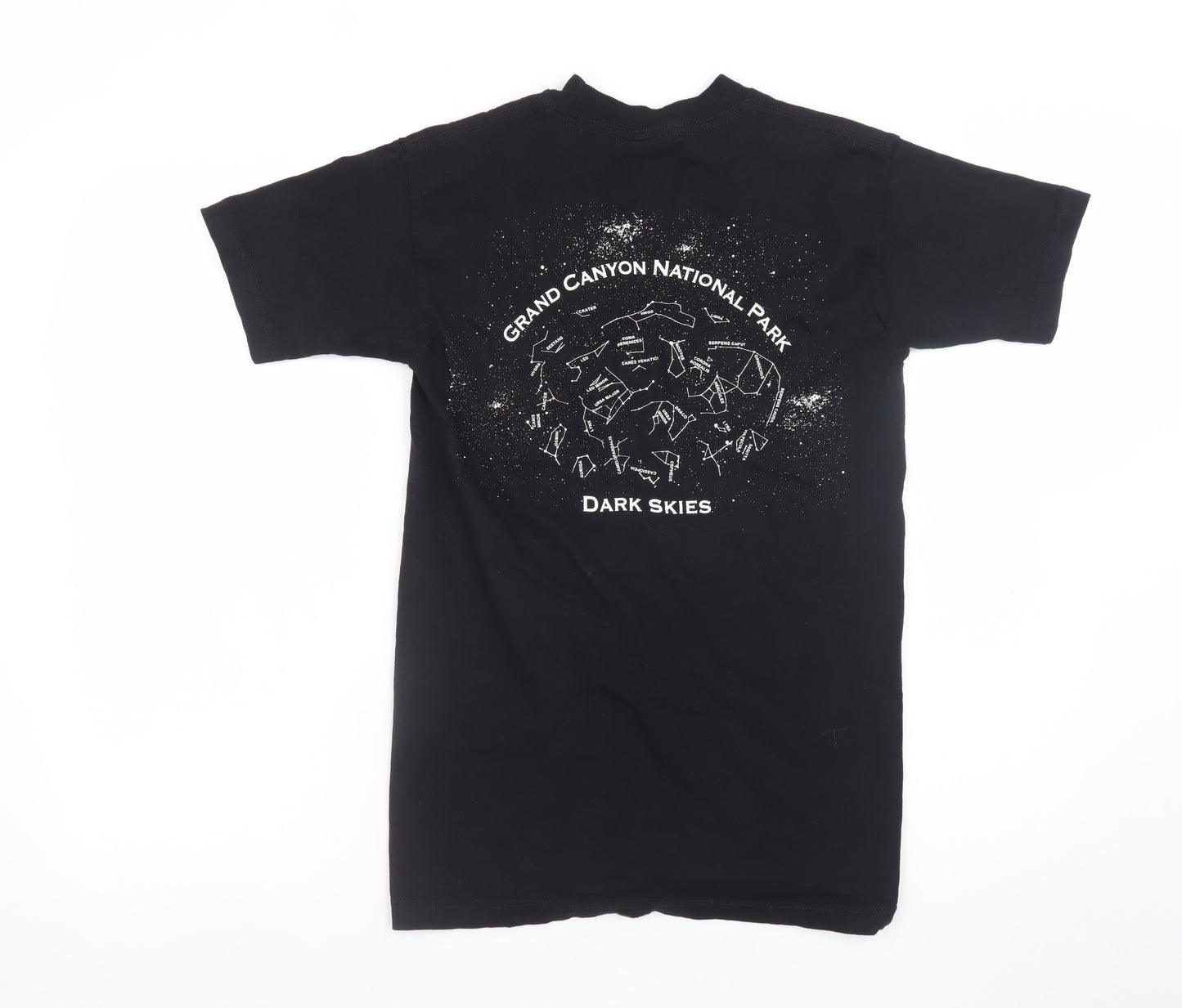 Bayside Men's Black Small Grand Canyon Star Party Graphic Cotton T-Shirt