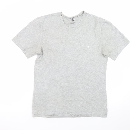 Calvin Klein Men's Grey M Crew Neck Cotton Stretch T-Shirt