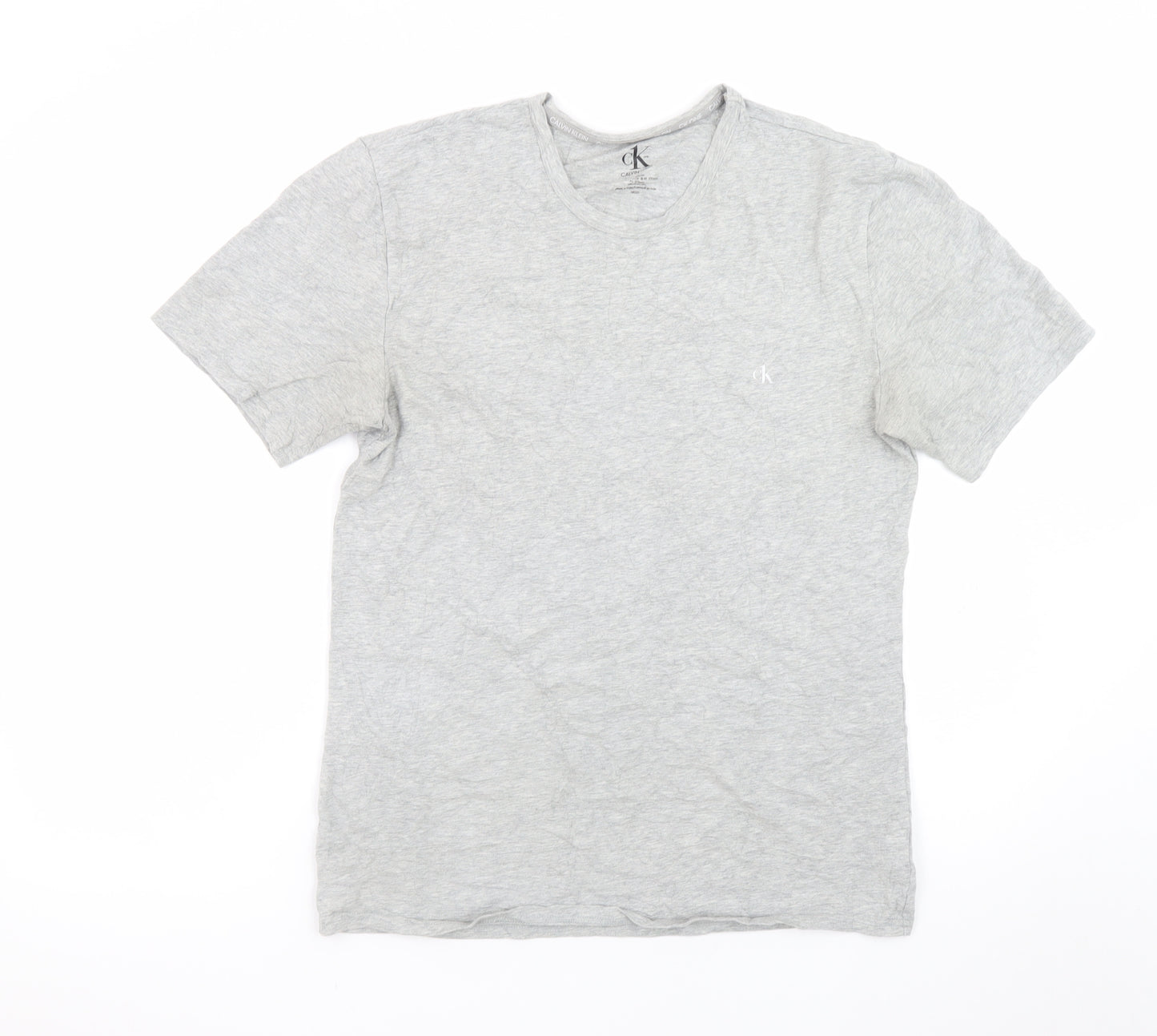 Calvin Klein Men's Grey M Crew Neck Cotton Stretch T-Shirt