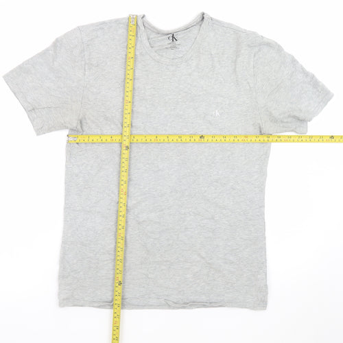 Calvin Klein Men's Grey M Crew Neck Cotton Stretch T-Shirt